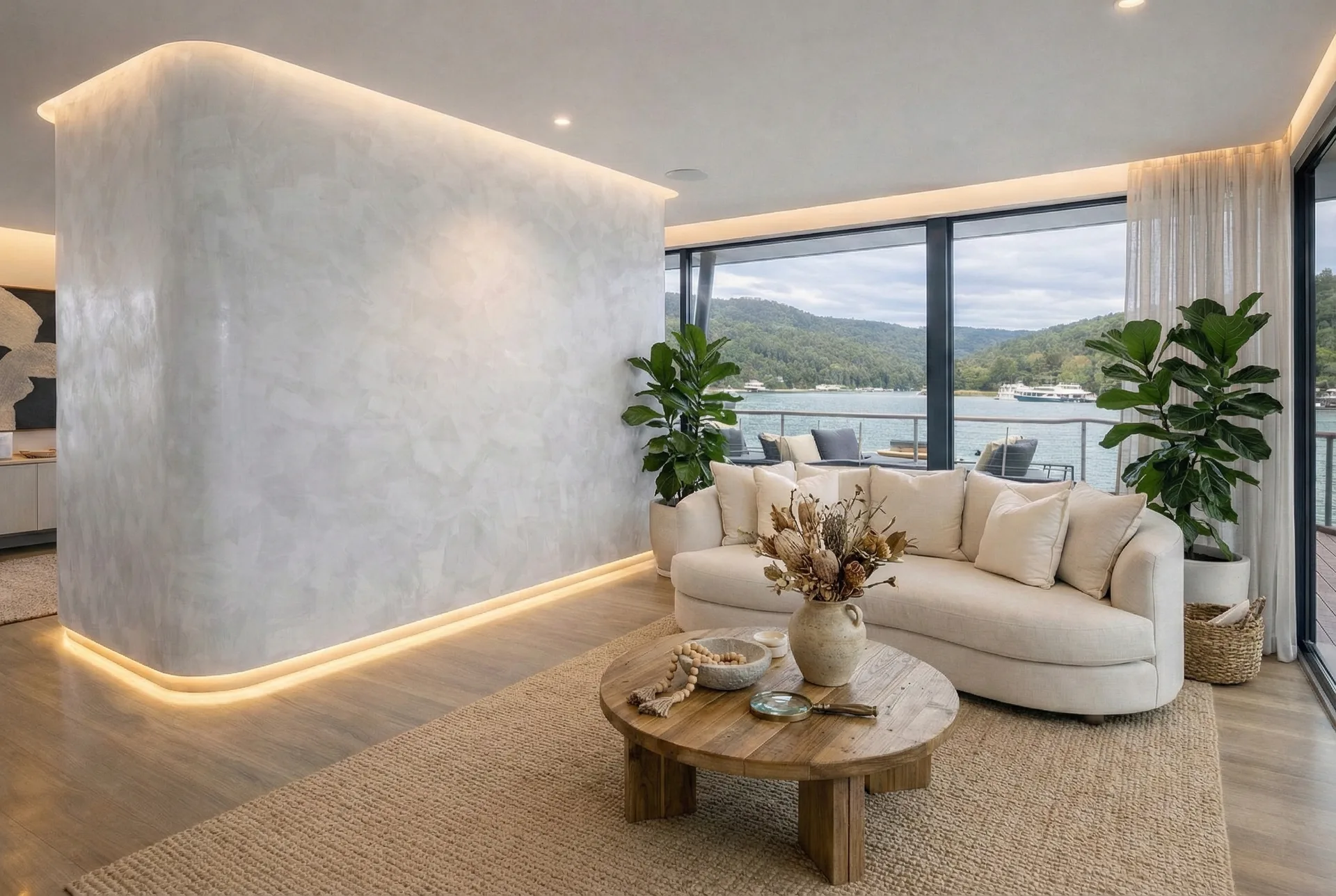 Lime feature wall